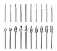 Faankiton 20PZ Frese Rotanti in Carburo di Tungsteno, Frese Rotanti in Metallo, Frese in Carburo di Tungsteno, Frese in Metallo Duro, Set di Lime Fresa a Doppia Taglio Fresa Rotativa con Gambo da 3mm