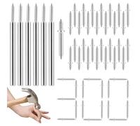 Faankiton 300PZ Chiodi a Doppia Testa, Viti di Sicurezza Invisibili, Chiodo a Doppia Testa, Viti di Sicurezza a Doppia, Chiodi per Battiscopa, Chiodi a Doppia Punta, Chiodo per Battiscopa Senza Tracce