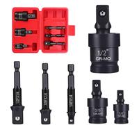 Faankiton 6PZ Adattatore per Chiave a Bussola, Set di Adattatori per Bussola, Adattatori per prese a impatto, Adattatori per Chiavi a Bussola, Riduttore per Bussola, Adattatore Esagonale 1/4"1/2"3/8"