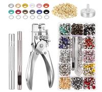 Faankiton 700 Pezzi Occhielli Metallici, Occhiello Strumento Kit 5mm 13 Colori Kit di Attrezzi per Occhielli, Set di Occhielli per Tela Pelle Abbigliamento Scarpe Borse Cinture Tende Striscioni Teloni