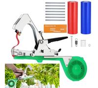 Faankiton Legatrice per Piante, Legatrice Leggera Macchina per Legare Piante Attrezzi Orto Pinza Legatrice per Pomodori, Piante Tying Macchina Strumento Nastro a Mano, 20 Nastro 10000 Graffette, Verde