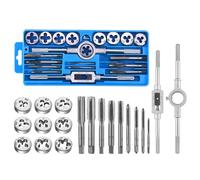 Faankiton Set Maschi e Filiere per Filettatura, Set Taglio Filettatura, Set per Filettatura M3-M12, Assortimento di Maschi e Filiere, Filiera per Filettatura per chiavi a rubinetto (20 Pezzi Blu)