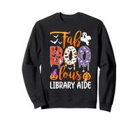 Fab Boo Lous Biblioteca Aiuto Boo Fantasma Zucca Halloween Felpa