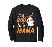 Fab Boo Lous Mama Fabulous Ghost Halloween Mother Matching Maglia a Manica