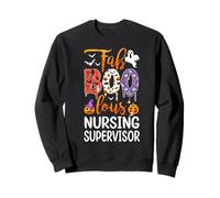 Fab Boo Lous Nursing Supervisor Boo Fantasma Zucca Halloween Felpa