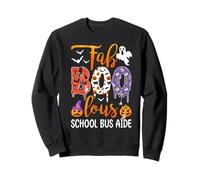 Fab Boo Lous Scuolabus Aiuto Boo Fantasma Zucca Halloween Felpa