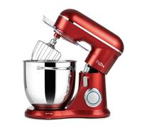 Fab by Kitchen in the box Impastatrice Planetaria, 6L Planetaria Professionale 1300W, 10 Velocità con Uncino Impastatore, Mescolatore e Frusta Sbattitrice (Rosso)