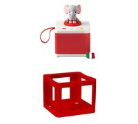 FABA Bundle Raccontastorie per Bambini da 0 a 10 Anni, con Personaggio Sonoro Ele l’Elefante, Versione Italiana + Guscio Protettivo, Bumper Antiurto, Alta Protezione, Colore Rosso