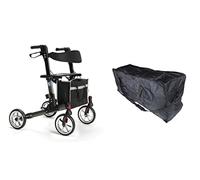 FabaCare Deambulatore Quava, leggero, pieghevole, grigio carbonio con borsa
