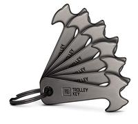 FABACH Black Trolley Key Solutore per carrello della spesa, sostituisce chip per carrello della spesa, portachiavi in metallo per portachiavi e portachiavi, non resta bloccato nel carrello