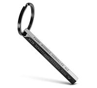 FABACH Cuboid Portachiavi con ciondolo a forma di angelo custode non può volare più velocemente di quanto il tuo angelo custode possa volare - Cuboid portachiavi in acciaio inox - Bacchette ciondolo