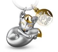 FABACH Fox Portachiavi Foxy con incisione - Dolce portachiavi volpe - Charm portafortuna per donne - regalo di volpe migliore amica - ciondolo a forma di volpe - No Fox Giv, gold, taglia unica