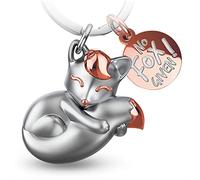 FABACH Fox Portachiavi Foxy Con Incisione - Grazioso Charm a Forma di Volpe - Portafortuna per Donne - Regalo Migliore Amica - Ciondolo 'No Fox Given' - Oro Rosa