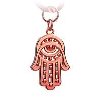 FABACH Mano della Fatima Portachiavi Hamsa - Auto Ciondolo Protettivo - Amuleto Portafortuna Contro Gli Occhi Malvagi Evil Eye, Oro Rosa