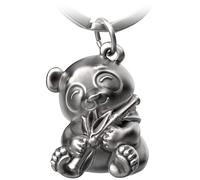 FABACH Panda Orso portachiavi Tao - Dolce Orso Panda portafortuna da donna - Orso portachiavi per la migliore amica - portachiavi Panda regalo per gli amanti degli orsi, Argento antico, 1, Moderno
