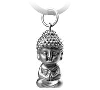 FABACH Portachiavi Buddha Karma - Ciondolo Buddha in metallo - Mini Buddha portafortuna auto - Buddha portafortuna - Portachiavi Buddha Chakra Yoga figura regalo