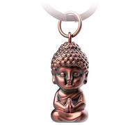 FABACH Portachiavi Buddha Karma - Ciondolo Buddha in metallo - Mini buddha portafortuna auto - buddismo portachiavi Chakra Yoga regalo figura, Oro rosa antico, taglia unica, Portachiavi