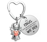 FABACH Portachiavi con angelo custode con cuore e incisione - Migliore amica regalo portachiavi - Migliore amica regalo angelo portafortuna, Persone come te, Taglia unica