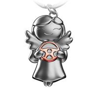 FABACH Portachiavi con angelo custode stella con volante - guida delicatamente angelo custode per gli automobilisti - portachiavi auto portafortuna - regalo portafortuna auto patente di guida regali