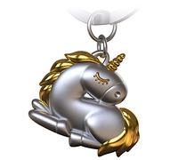 FABACH Portachiavi Con Unicorno Sleepy - Ciondolo Portafortuna Da Donna - Regalo Per La Migliore Amica, Partner, Gold, Taglia Unica, Fantasy