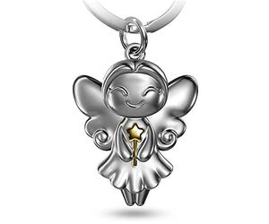 FABACH Portachiavi Fata dei Desideri Fairy - Buoni Auguri Angelo Custode Portachiavi - Angelo Custode Portafortuna Ciondolo Angelo Fata - Regalo di Buon Successo Buona Fortuna, gold, 1 pezzo