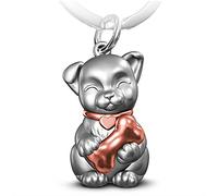 FABACH Portachiavi per cani Puppy - Piccolo cane portafortuna cucciolo portachiavi labrador - zampa di cane - ciondolo per cani - regalo per il proprietario di cani, oro rosa, taglia unica
