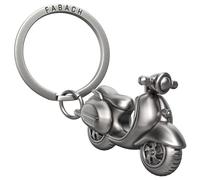 FABACH Portachiavi Vespa - regalo scooter portachiavi per Vespa - regalo scooter portachiavi portafortuna guida con attenzione, Argento antico, 1, Moderno
