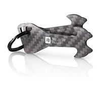 FABACH Trolley Piranha per carrello in carbonio infrangibile - gettone per carrello della spesa portachiavi - Chip rimovibile, non rimangono incastrati nel lucchetto Nero 2 Trolley Piranhas