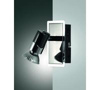 FABAS LUCE 2554-81-172 BINARIO ALICE CROMO NERO 1 LUCI GU10 ORIENTABILE [EEK: A+++]