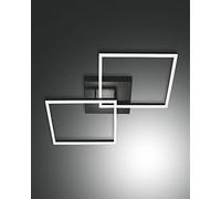 Bard plafoniera LED 52w doppio quadrato dimmerabile antracide
