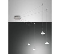 Lampadario a sospensione Isabella a Led in metallo e metacrilato 3410-49-212 Fabas Luce - 3410-49-212
