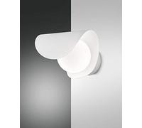 Adria applique LED moderna sferica con lastra curva in metallo bianco [EEK: A]