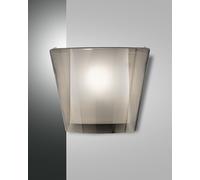 Fabas Luce Lampada da parete Viki, diffusore in vetro, E27, linee moderne, Gri (EEK A+)