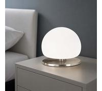 Fabas Luce Abat-jour moderna in metallo con paralume in vetro soffiato per comod