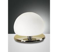Fabas Luce Abatjour con struttura in metallo e paralume in vetro soffiato in sti