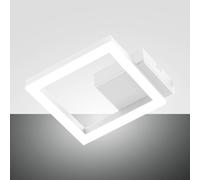 Fabas Luce Applique a LED Bard, bianco, 17 x 17 cm, metallo, dimmerabile 3394-24-102