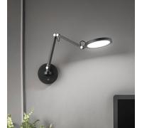 Fabas Luce Applique a LED Regina, nero, CCT, dimmerabile, regolabile Fabas Luce