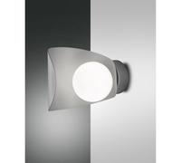 Fabas Luce Applique da parete a LED in metallo con paralume in vetro dal design