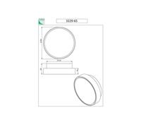Fabas Luce Applique Hatton, Ø 30 cm, 2 x E27, bianco, IP65 Fabas Luce