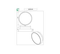 FABAS LUCE Hatton lampada a soffitto, E27, 3226-65-102, Hatton [Lampade per Esterni > Lampade a Soffitto]