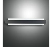 Fabas Luce Applique LED Regolo con fronte metallico nero Fabas Luce