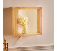 Fabas Luce Applique LED Window, 37 x 37 cm, rovere Fabas Luce