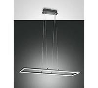 Fabas Luce Bard Plafoniera a Sospensione a LED Integrata in Vetro Antracite