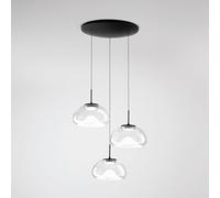 BRENA SOSPENS.TRASPARENTE 3 LUCI TONDA 3755-47-241