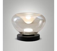 Fabas Luce Lampada da tavolo LED Brena, cognac, vetro, CCT, dimmerabile Fabas Luce
