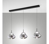 DEVA SOSPENSIONE FUME' 3 LUCI LINEARE A LED CCT 2700K - 3000K - 4000K- 42W - 4530 lm DIMMERABILE