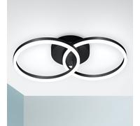 Fabas Luce Plafoniera LED Giotto, 2 luci, nera Fabas Luce