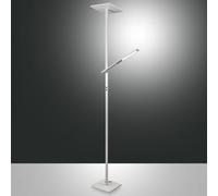 Fabas Luce Ideal piantana LED con braccio di lettura, bianco Fabas Luce