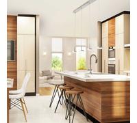 Fabas Luce Lampada a sospensione 4 luci a LED in stile moderno con struttura in [EEK: E]