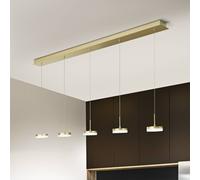 Fabas Luce Lampada a sospensione a LED Dunk, ottone, a 5 luci, 3.000 K, metallo Fabas Luce